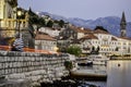 Dusk view,Perast/Montenegro-September 5th 2019 Royalty Free Stock Photo