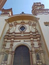Catholic Church Santa Veracruz in the Centre of the city of Toluca Royalty Free Stock Photo