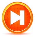 Next track icon natural orange round button Royalty Free Stock Photo