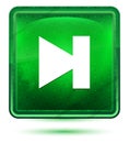 Next track icon neon light green square button