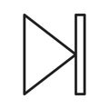 Next Track icon vector image. Suitable for mobile apps, web apps and print media. Royalty Free Stock Photo