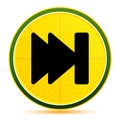 Next track playlist icon lemon lime yellow round button illustration