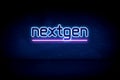 NextGen - blue neon announcement signboard Royalty Free Stock Photo