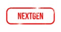 NextGen - red grunge rubber, stamp Royalty Free Stock Photo