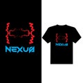 NEXUS letter logo design for t-shirt