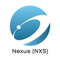 Nexus NXS. Vector illustration crypto coin icon