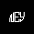 NEY letter logo design on BLACK background. NEY creative initials letter logo concept. NEY letter design.NEY letter logo design on