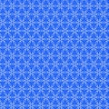 Ney Year, Christmas, winter geometric white lace snowflakes on a bright blue background