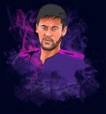 Neymar da Silva Santos Junior Portrait Illustration