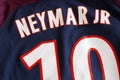Neymar da Silva Santos JÃÂºnior Paris Saint-Germain jersey.