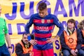 Neymar plays at the La Liga match between Villarreal CF and FC Barcelona at El Madrigal Stadium Royalty Free Stock Photo