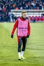 Neymar warming up on a UEFA Champions League match