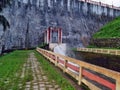 Neyyar Dam Walk Way near spillway Royalty Free Stock Photo