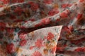 Fabric decorated with fantasy designs, texture Royalty Free Stock Photo