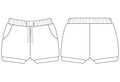 Nfant Boys Half short Pant flat sketch vector illustration Royalty Free Stock Photo