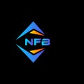 NFB abstract technology logo design on Black background. NFB creative initials letter logo concept Royalty Free Stock Photo