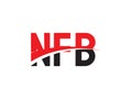 NFB Letter Initial Logo Design Vector Illustration Royalty Free Stock Photo