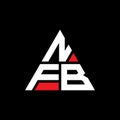 NFB triangle letter logo design with triangle shape. NFB triangle logo design monogram. NFB triangle vector logo template with red Royalty Free Stock Photo
