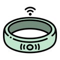 Nfc bracelet icon, outline style