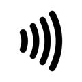 NFC Contactless signal payment line icon, illustration vector