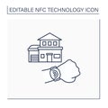 NFC line icon