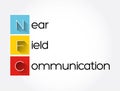 NFC - Near Field Communication acronym, technology concept background Royalty Free Stock Photo