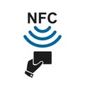 NFC payment technology icon. Near field communication concept, fast payment symbol - for stock