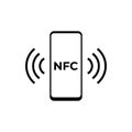 NFC payment technology icon for apps and websites Royalty Free Stock Photo
