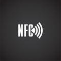 NFC related icon on background for graphic and web design. Creative illustration concept symbol for web or mobile app.