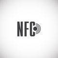 NFC related icon on background for graphic and web design. Creative illustration concept symbol for web or mobile app.