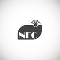 NFC related icon on background for graphic and web design. Creative illustration concept symbol for web or mobile app.