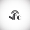 NFC related icon on background for graphic and web design. Creative illustration concept symbol for web or mobile app.