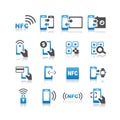 NFC technolgy icon set