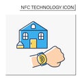 NFC technology color icon