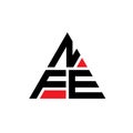 NFH triangle letter logo design with triangle shape. NFH triangle logo design monogram. NFH triangle vector logo template with red Royalty Free Stock Photo