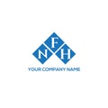 NFH letter logo design on WHITE background. NFH creative initials letter logo concept. NFH letter design Royalty Free Stock Photo