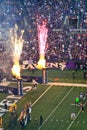 NFL Football Pre Game Fireworks! Royalty Free Stock Photo