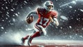 NFL Player Makes a Determined Run for the Touchdown Royalty Free Stock Photo