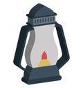 Flame Lantern Isolated Vector Icon Editable