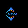 NFM abstract technology logo design on Black background. NFM creative initials letter logo concept Royalty Free Stock Photo