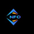 NFO abstract technology logo design on Black background. NFO creative initials letter logo concept Royalty Free Stock Photo