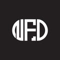 NFO letter logo design on black background. NFO creative initials letter logo concept. NFO letter design Royalty Free Stock Photo