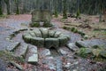 Sprinkling the Source of the OhÃâ¢e River in the Smrcina Reservation Royalty Free Stock Photo