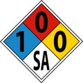 NFPA Diamond 1-0-0-SA Sign On White Background Royalty Free Stock Photo