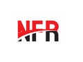 NFR Letter Initial Logo Design Vector Illustration Royalty Free Stock Photo