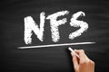 NFS Network File System - mechanism for storing files on a network, acronym text on blackboard