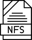 NFS Outline Vector Icon Royalty Free Stock Photo