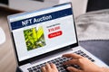 NFT Art Auction Royalty Free Stock Photo
