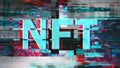 NFT Art with digital glitch effect