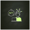 NFT artist chalk icon Royalty Free Stock Photo